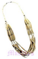 Multi row bone necklace - click here for large view